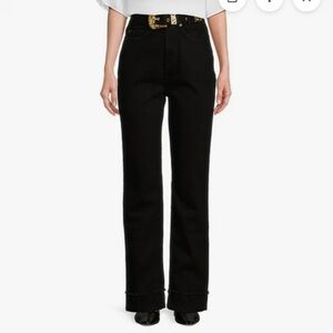 Le' AL.X Western Belt Jean Straight Leg NWT Black Size 25